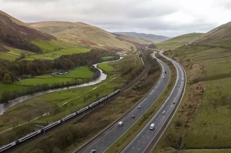 M6 Motorway through the Lake District - "dubbed the most beautiful motorway"